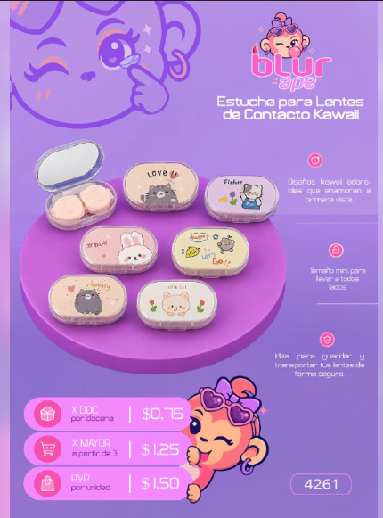 Estuche para lentes de contacto Kawai