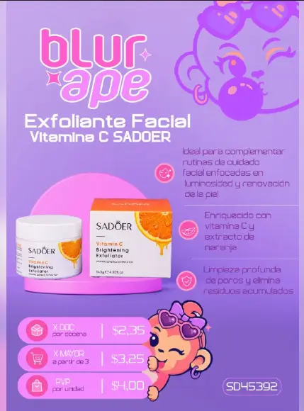 Exfoliante facial base vitamina C SADOER