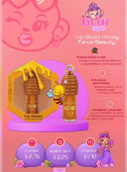 Gloss labial de miel FAVORBEAUTY