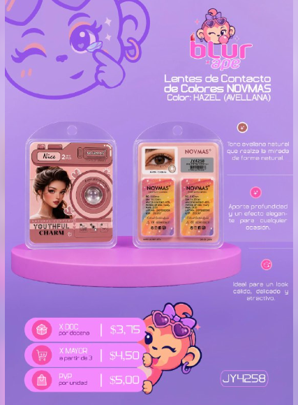 Lentes de contacto color avellana NOVMAS