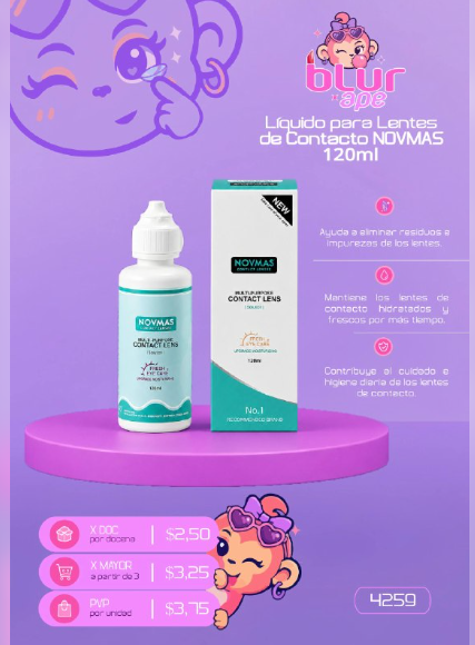 Líquido para lentes de contacto NOVMAS