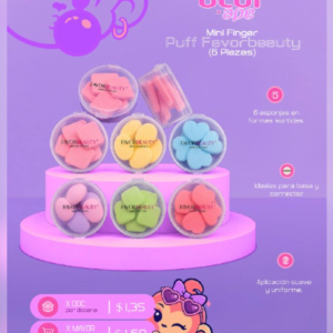 Mini finger esponjas puff FAVORBEAUTY