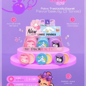 Polvo traslúcido kawaii FAVORBEAUTY 3 tonos