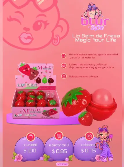 Balsamo de fresa labial MYL