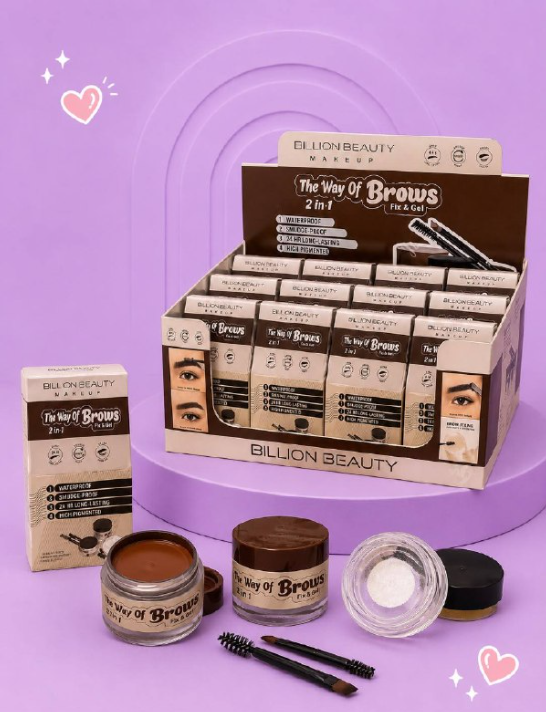Kit de cejas 2 en 1 con efecto laminado BILLION BEAUTY