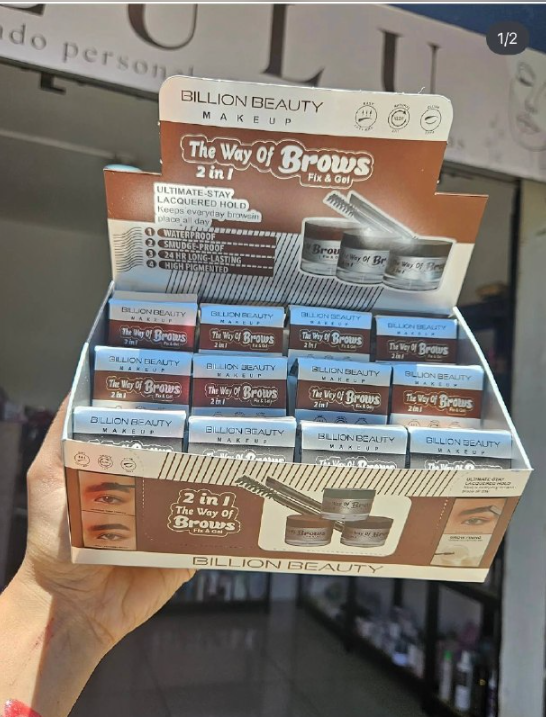 Kit de cejas 2 en 1 con efecto laminado BILLION BEAUTY