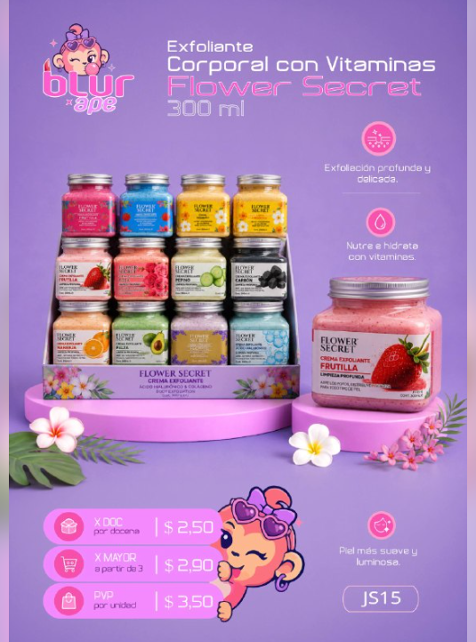 Exfoliante con vitaminas FLOWER SECRET