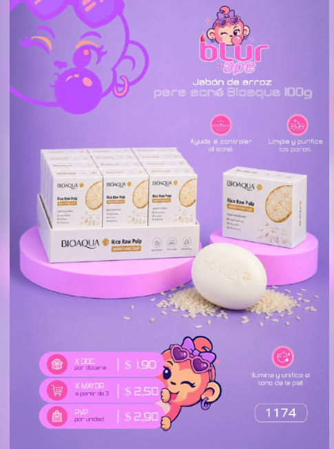 Jabón de arroz para acné BIOAQUA
